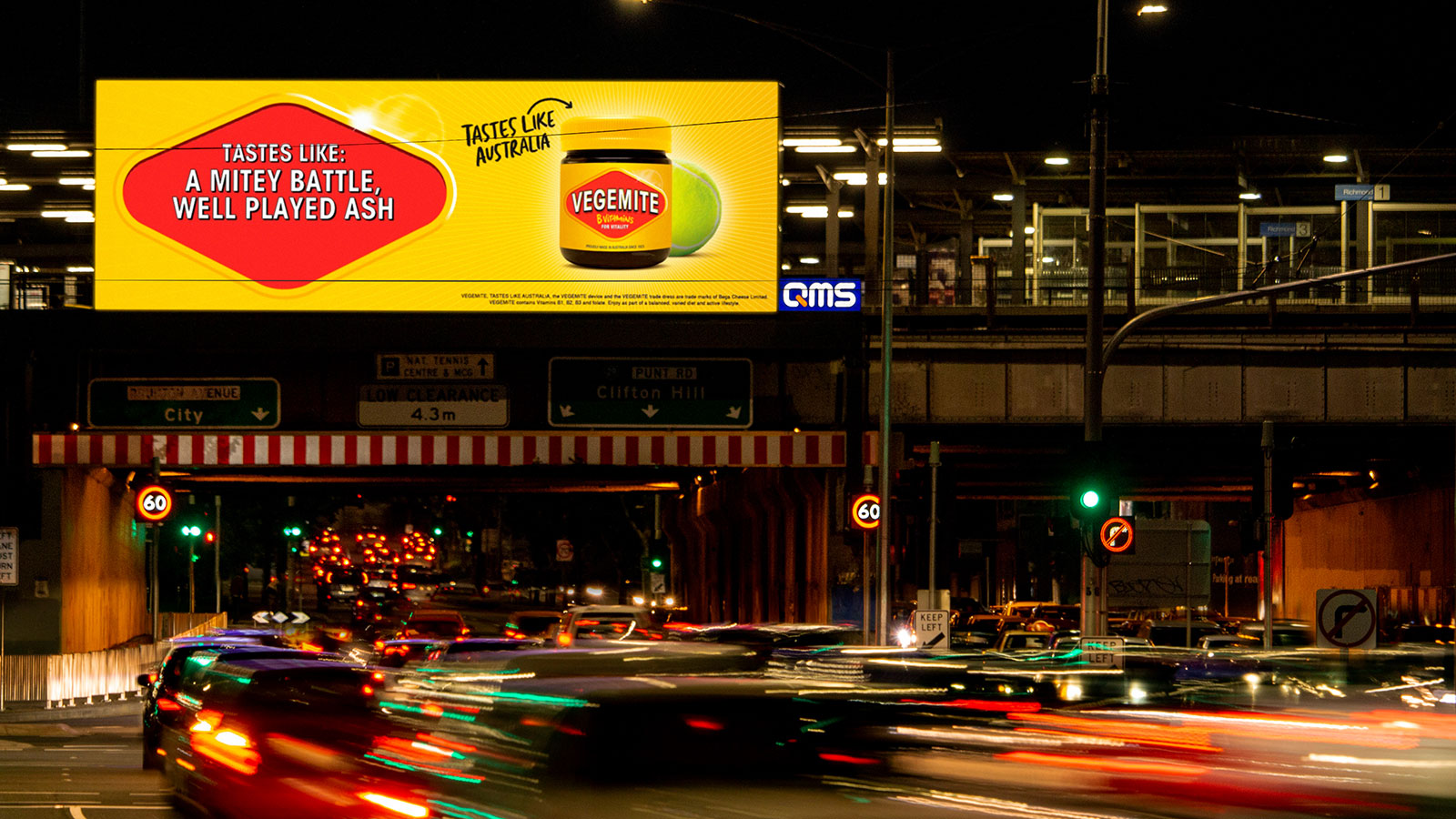 VEGEMITE returns serve with dynamic billboards